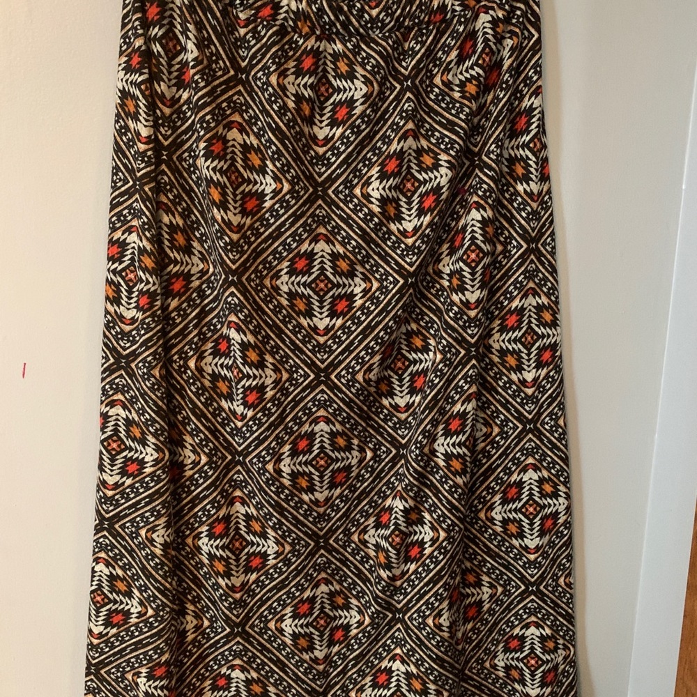 Plus size Printed Maxi Skirt